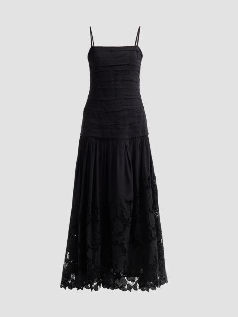 HEMANT & NANDITA Women's Pleated A-Line Maxi Dress - Black