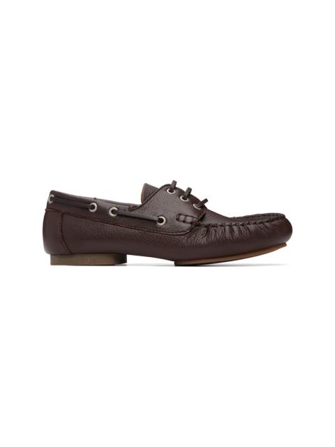 A.P.C. Brown Camille Boat Shoes