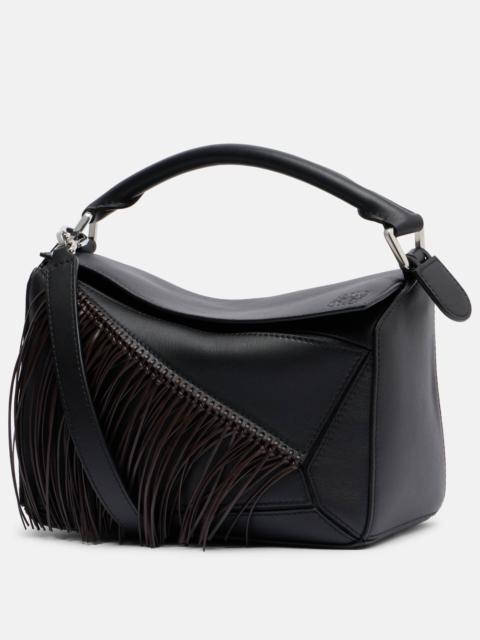 Loewe Puzzle Small fringed leather shoulder bag