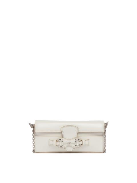 GUCCI White Horsebit Wallet On Chain