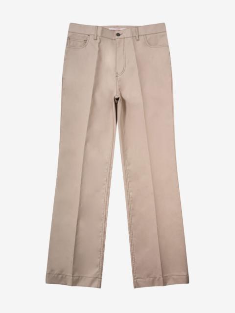 Beige Straight Fit Trousers