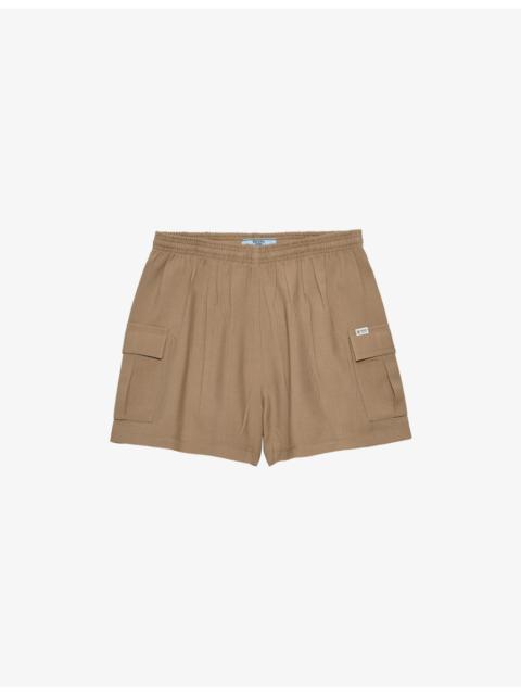 Prada Flap-Pocket Elasticated-Waist Wool Shorts