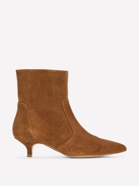 BODEN Isobel Kitten Heel Ankle Boot-Cognac Suede