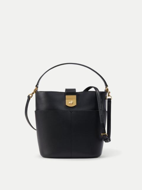 LARGE CREST LOCK BUCKET BAG