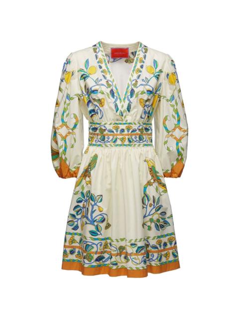 La DoubleJ floral-print short dress
