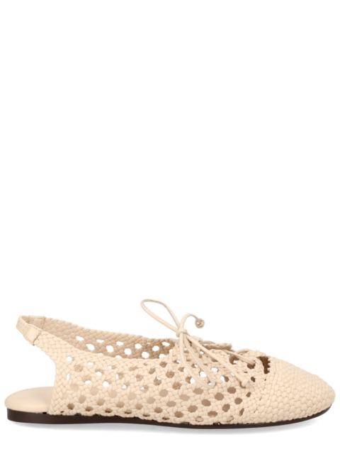 HEREU HEREU Woven Lace-up Ballet Flats