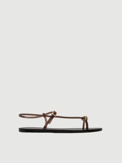 LOEFFLER RANDALL DANA BROWN STRAPPY JELLY SANDAL