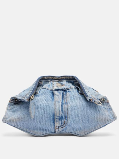 Alexander McQueen Manta Small denim shoulder bag