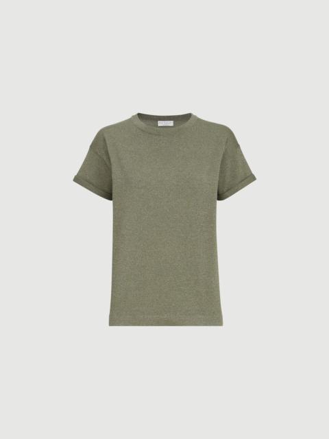 Brunello Cucinelli Sparkling cashmere and silk lightweight knit T-shirt
