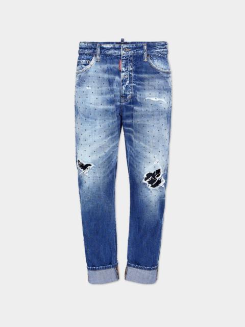 DSQUARED2 MEDIUM EVERYTHING WASH - STUDS BIG BROTHER JEANS
