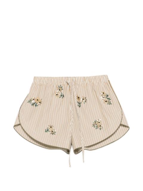 Sandro striped-pattern shorts