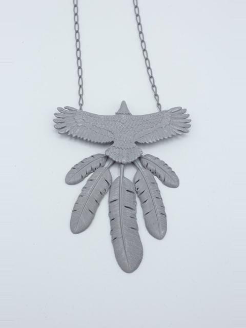 Laquered EAGLE Necklace - Grey