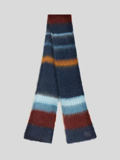 STRIPED MOHAIR SCARF