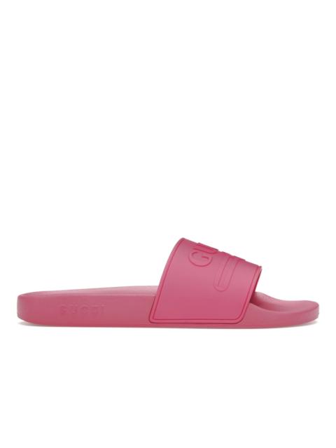 GUCCI Gucci Logo Rubber Slide Fuschia (Men's)
