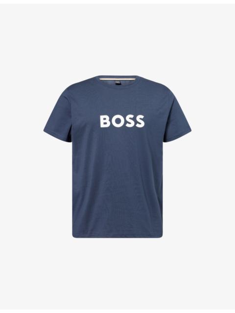 BOSS Logo-Print Short-Sleeve Cotton T-Shirt