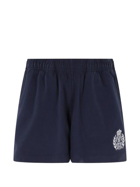 Sporty & Rich Sporty & Rich Logo-print Elasticated-waist Shorts