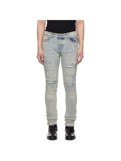 Ksubi Blue Van Winkle Paint Summer Jeans