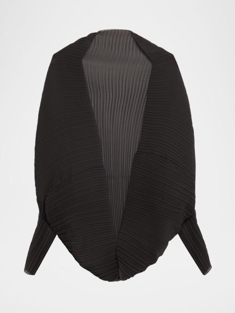 Max Mara Black Plisse Pleated Shrug