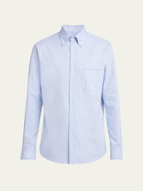 Valentino Men's VLogo Oxford Sport Shirt