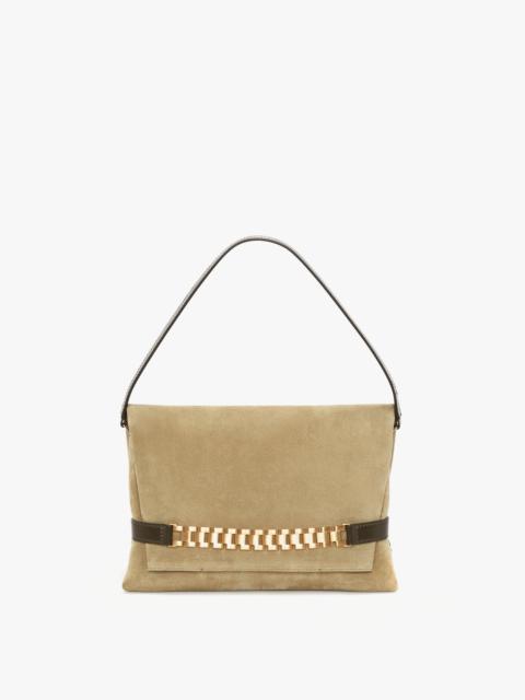 Victoria Beckham Chain Pouch with Strap in Suede