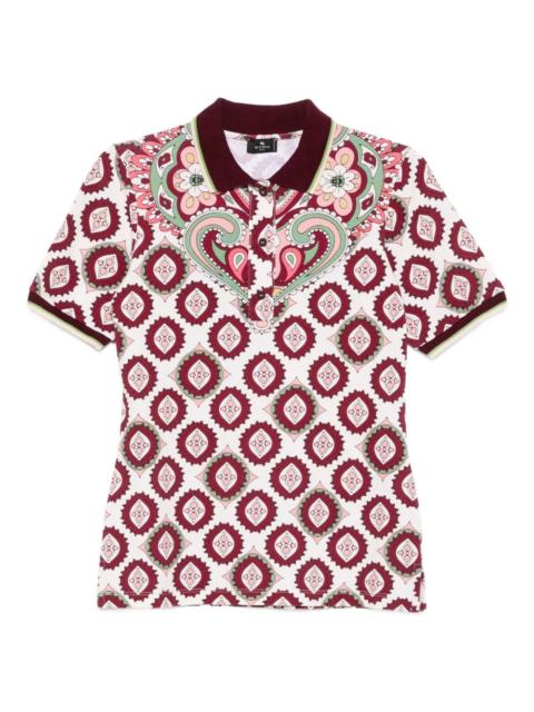 Etro patterned polo top
