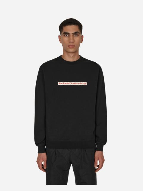 Stockholm Surfboard Club Logo Crewneck Sweatshirt Black