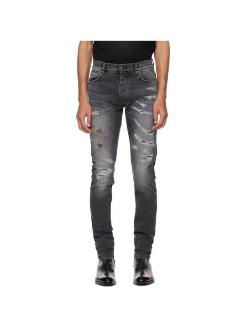 AMIRI Black 'AMIRI Hollywood' Studded Jeans