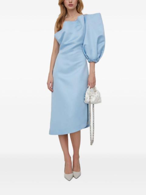 STINE GOYA Juliette one-shoulder pearl midi dress