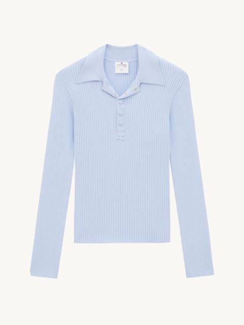 courrèges RIB KNIT AC POLO