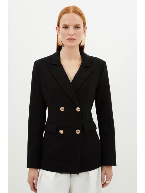 KAREN MILLEN Petite Compact Essential Tailored Double Breasted Blazer
