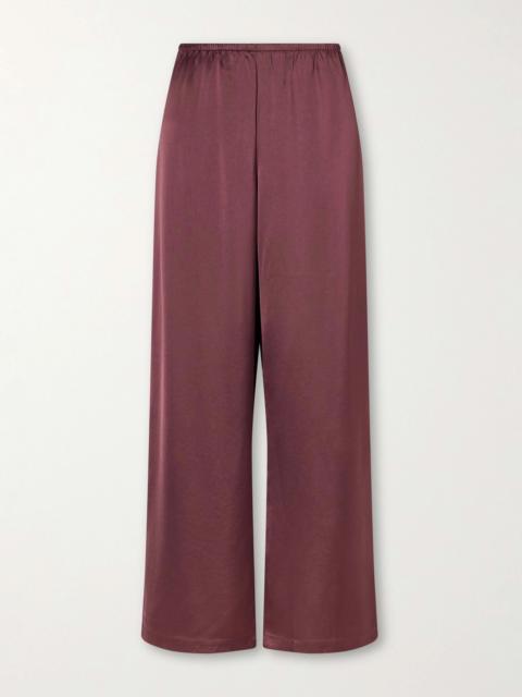 LESET Barb Satin Wide-leg Pants