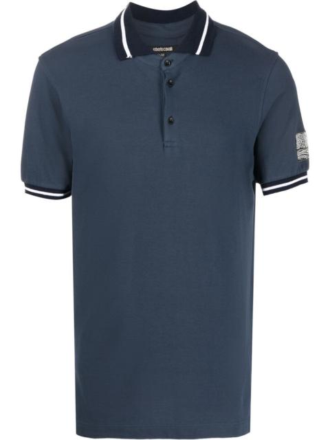 Roberto Cavalli slogan-print polo shirt