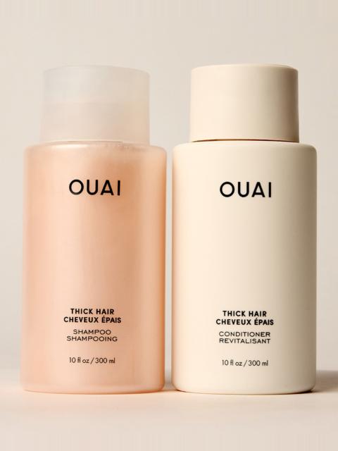 OUAI Thick Hair Shampoo & Conditioner Set