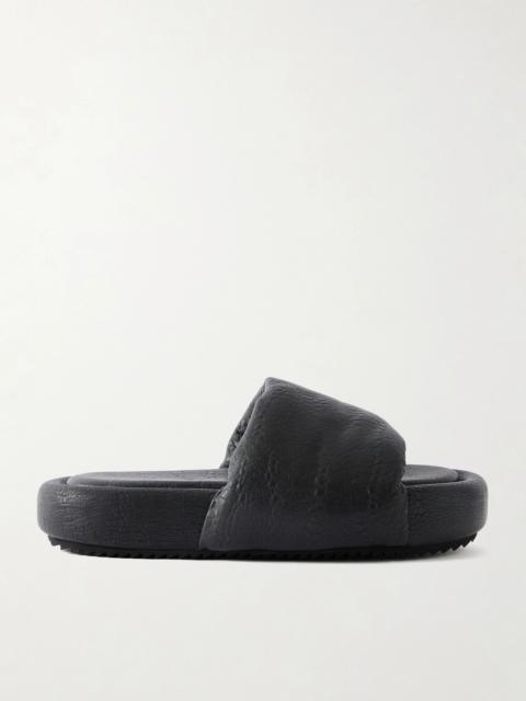 Rick Owens Chancla Full-Grained Leather Slides