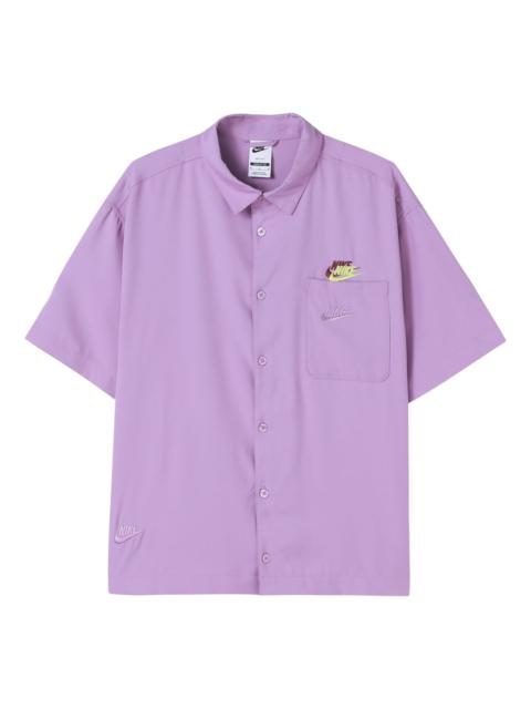 Nike Nike limited Athleisure Casual Sports Short Sleeve Breathable Shirt Purple DM7925-589