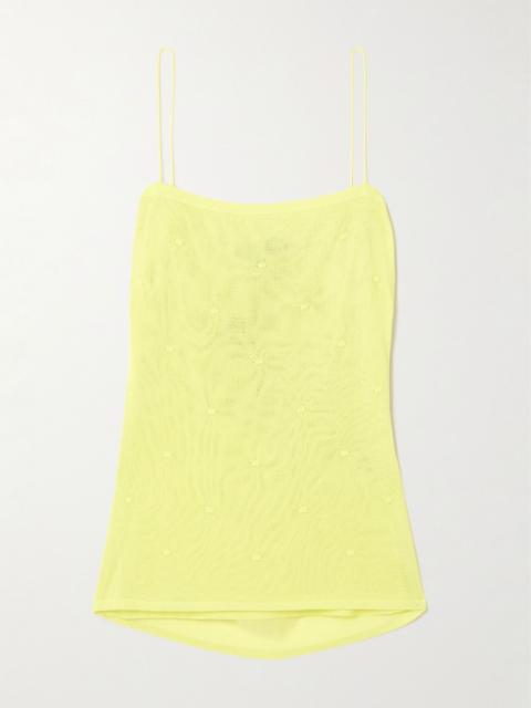 JACQUEMUS Plumetis knitted camisole Yellow