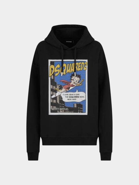 DSQUARED2 BETTY BOOP RELAXED FIT HOODIE SWEATSHIRT