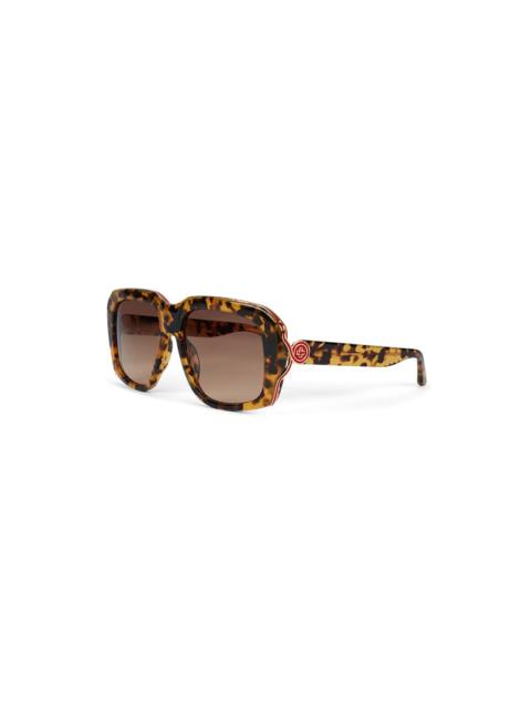 CASABLANCA Gold & Brown The Casino Sunglasses