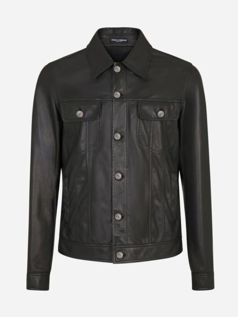 Dolce & Gabbana Leather denim-style jacket
