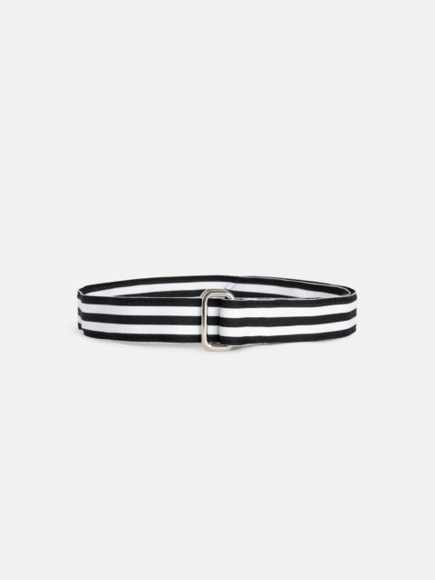 J. PRESS MADE-IN-USA BLACK & WHITE GROSGRAIN RIBBON BELT