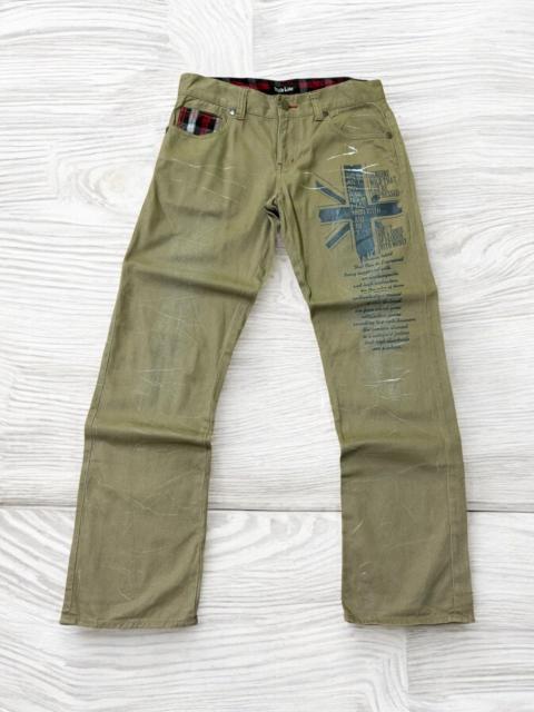 Other brands Hysteric Glamour × Japanese Brand × Le Grande Bleu (L.G.B.) - Vtg WILD LIFE Poems Stone Wash Distressed Style Pants