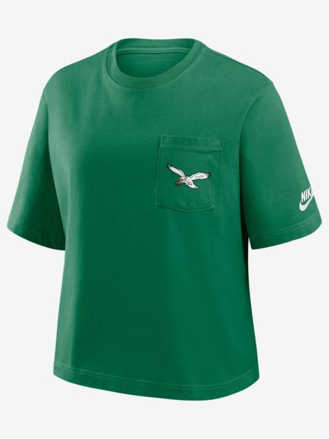 Nike Philadelphia Eagles Rewind Pocket Boxy Women's Nike NFL T-Shirt