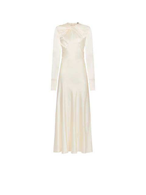 TOM FORD DRAPED COLLAR BIAS COCKTAIL DRESS
