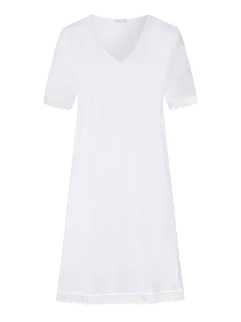 HANRO Inaya Scalloped Lace Cotton Nightgown