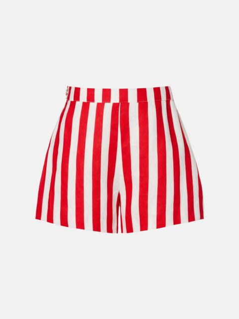 POSSE Perri striped linen shorts