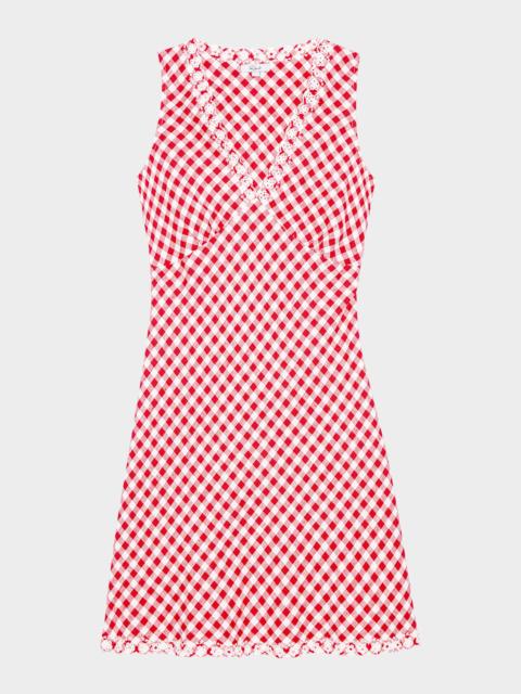 Rails Bex Gingham Eyelet Mini Dress