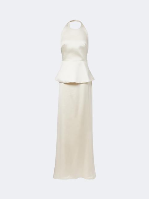 RÓHE Bridal peplum satin gown