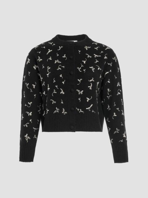 Altuzarra Women's Vaughn Pattern Wool Cardigan - Black