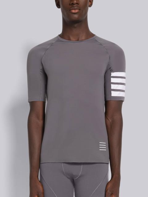 Thom Browne LIGHTWEIGHT TECH INTERLOCK COMPRESSION SHORT SLEEVE TEE