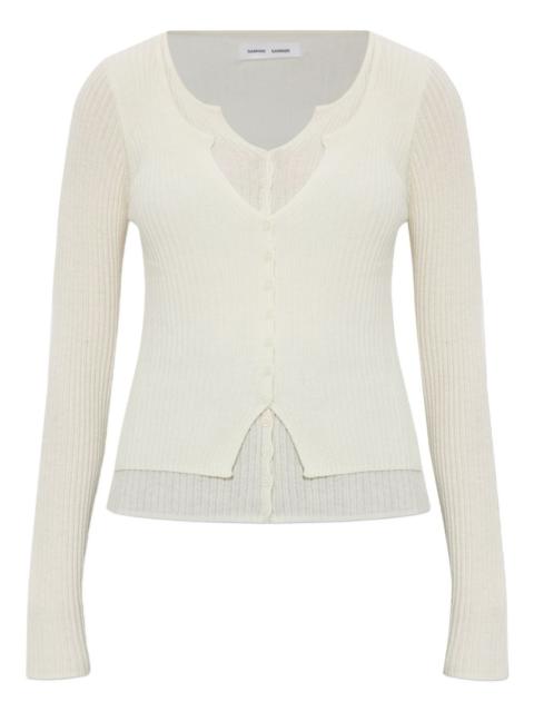 SAMSØE SAMSØE ribbed button cardigan